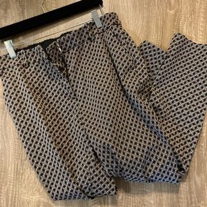 H&M brown patterned pants size 10.